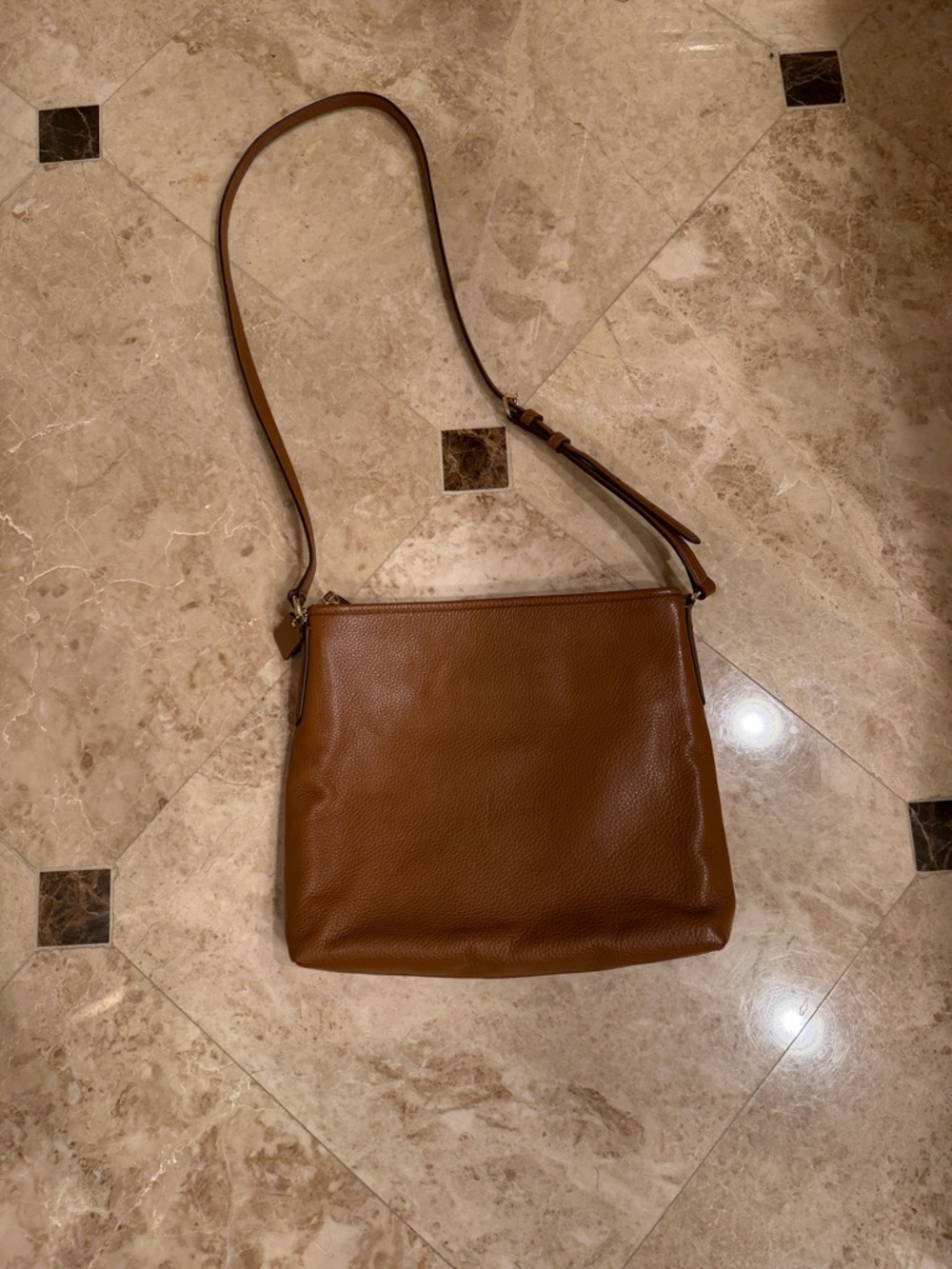 Coach Tan Pebble Leather Crossbody Bag - Picture 3 of 11